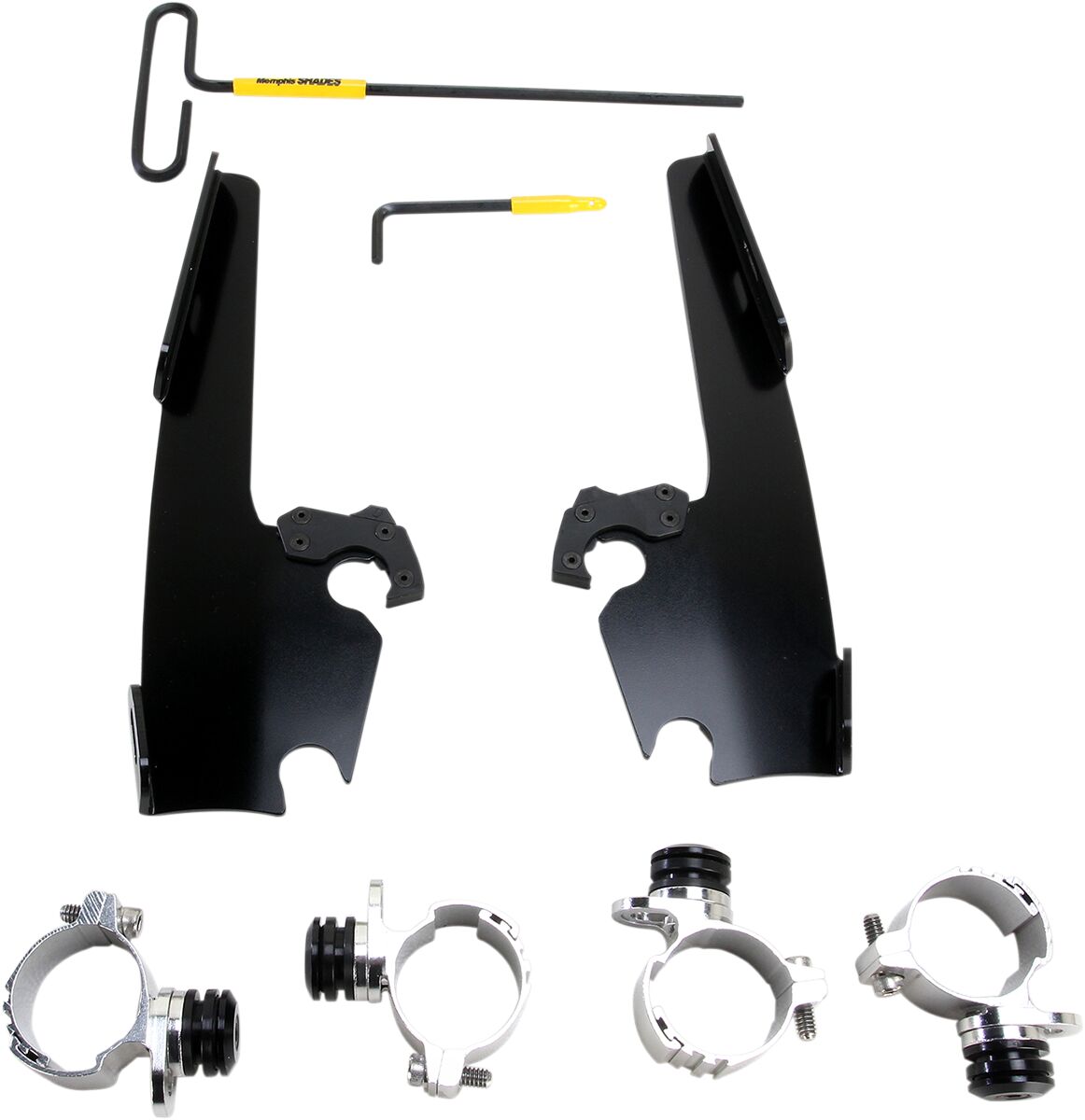 Memphis Shades Hd Memphis Fats / Slim Trigger-Lock® Mounting Hardware, Black - 10-19 Sportster Windshield Hardware Kits Memphis Shades