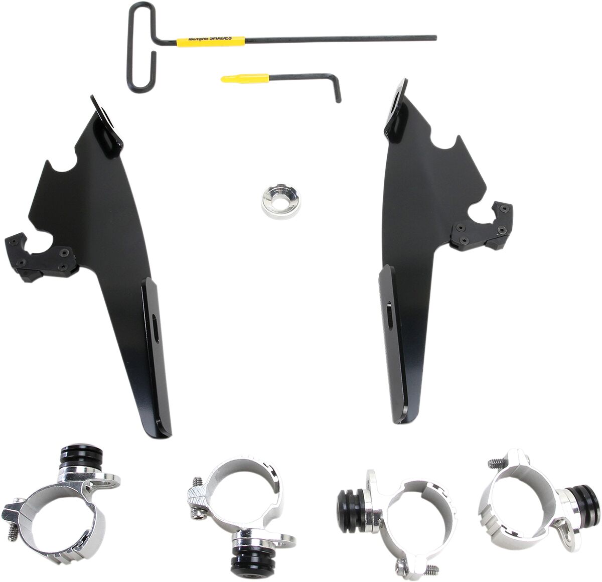 Batwing Fairing Trigger-Lock® Mounting Hardware, Black - 11-19 Sportster Fairing Brackets Memphis Shades Default Title