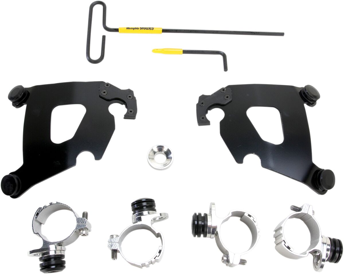 Memphis Shades Hd Cafe Fairing Trigger-Lock® Mounting Hardware, Black - 11-19 Sportster Windshield Hardware Kits Memphis Shades