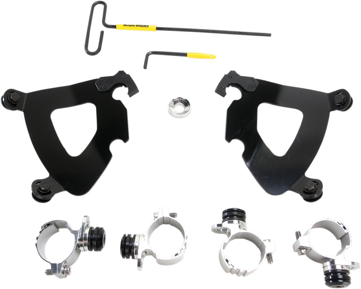 Gauntlet™ Fairing Trigger-Lock® Mounting Hardware, Black - 11-19 Sportster Fairing Brackets Memphis Shades Default Title