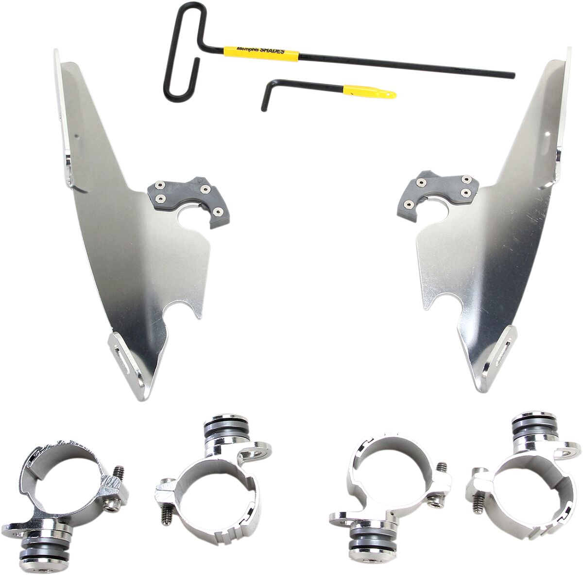 Memphis Shades Hd Memphis Fats / Slim Trigger-Lock® Mounting Hardware, Polished- 11-19 Sportster Windshield Hardware Kits Memphis Shades