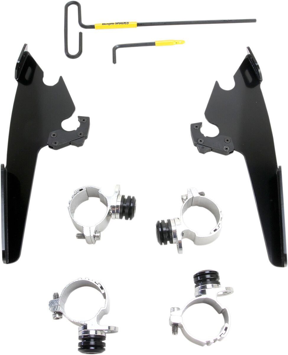 Memphis Shades Hd Memphis Fats / Slim Trigger-Lock® Mounting Hardware, Black - 11-19 Sportster Windshield Hardware Kits Memphis Shades
