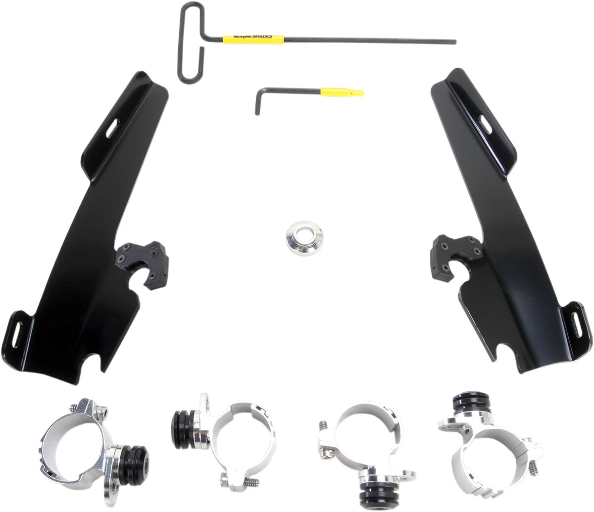 Memphis Shades Hd Batwing Fairing Trigger-Lock® Mounting Hardware, Black - 86-22 Sportster Windshield Hardware Kits Memphis Shades