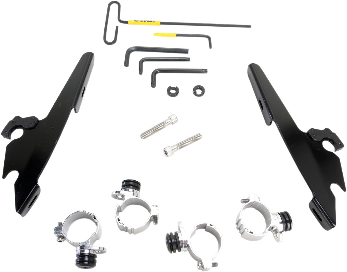Batwing Fairing Trigger-Lock® Mounting Hardware, Black - 10-15 Sportster Forty-Eight Fairing Brackets Memphis Shades Default Title