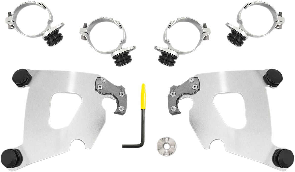 Cafe Fairing Trigger-Lock® Mounting Hardware, Polished - 14-17 Dyna Fairing Brackets Memphis Shades Default Title