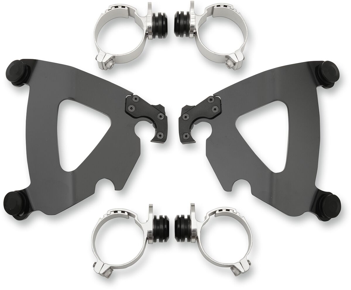 Memphis Shades Hd Mnt Kit Rw 06+ Fxdwg Blk Memphis Shades