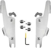 Memphis Shades Hd Memphis Fats / Slim Trigger-Lock® Mounting Hardware, Polished - 18-24 Softail Windshield Hardware Kits Memphis Shades