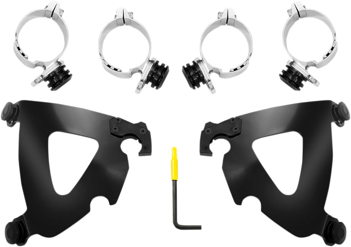 Road Warrior® Fairing Trigger-Lock® Mounting Hardware, Black - 18-20 Softail Fairing Brackets Memphis Shades Default Title