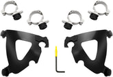 Memphis Shades Metric Mnt Kit Rd Warr Scout Blk WINDSHIELD-HARDWARE KITS-PARTS Memphis Shades
