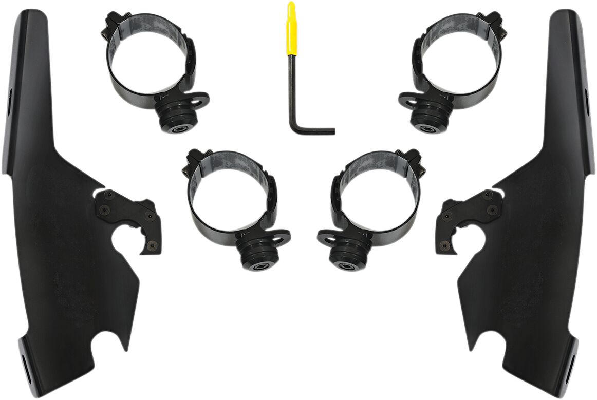 Memphis Shades Hd Mnt Kit Bw Flsb Blk WINDSHIELD-HARDWARE KITS-PARTS Memphis Shades