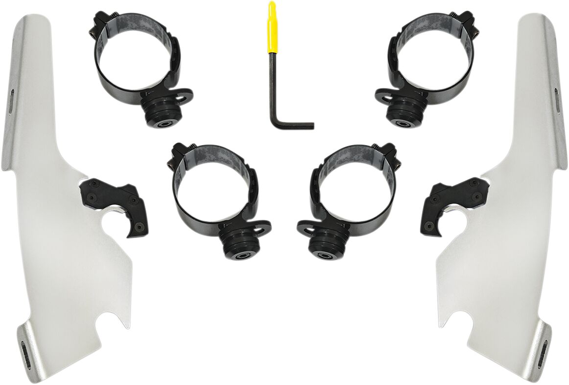 Memphis Shades Hd Mnt Kit F/S Flsb Pol WINDSHIELD-HARDWARE KITS-PARTS Memphis Shades