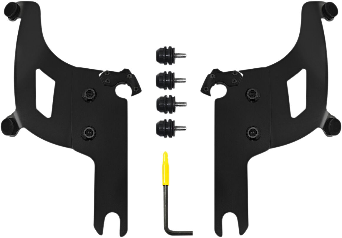 Memphis Shades Hd Mnt Kt Bul Flhrs/Xs Blk WINDSHIELD-HARDWARE KITS-PARTS Memphis Shades