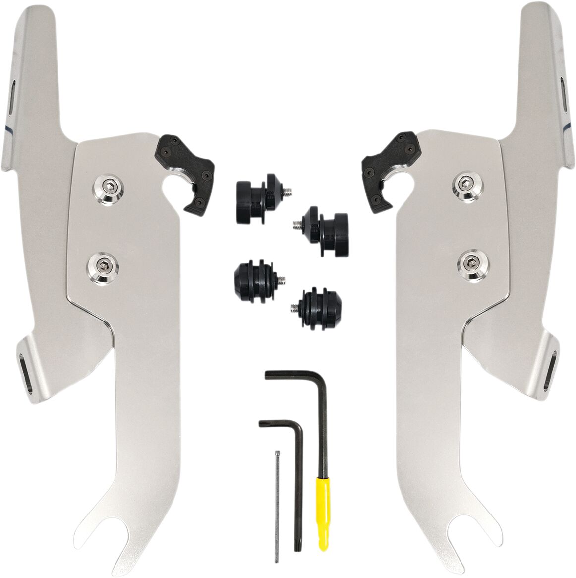 Memphis Shades Hd Memphis Fats / Slim Trigger-Lock® Mounting Hardware, Polished- 18-21 Softail Windshield Hardware Kits Memphis Shades