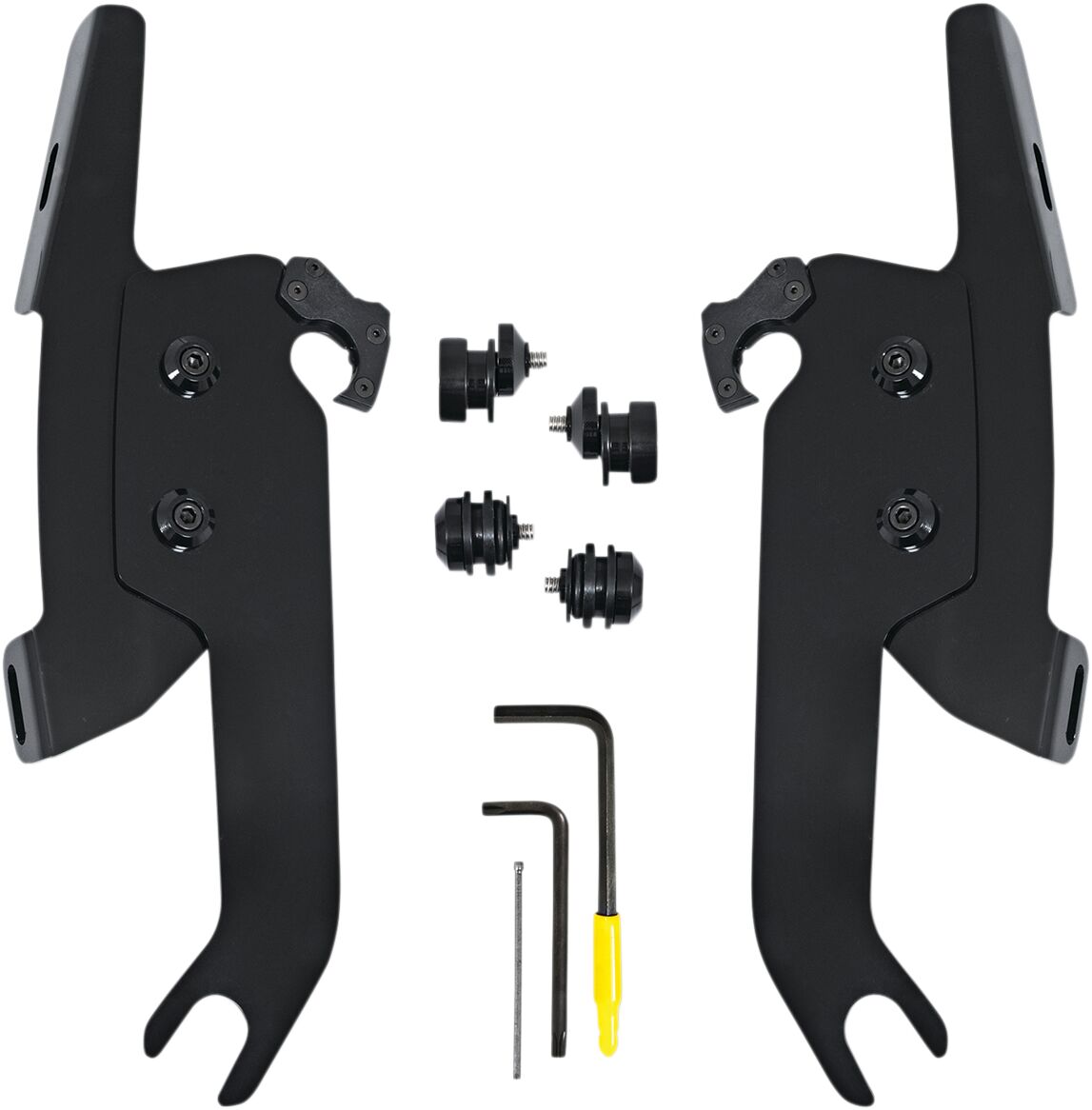 Memphis Shades Hd Memphis Fats / Slim Trigger-Lock® Mounting Hardware, Black - 18-21 Softail Windshield Hardware Kits Memphis Shades