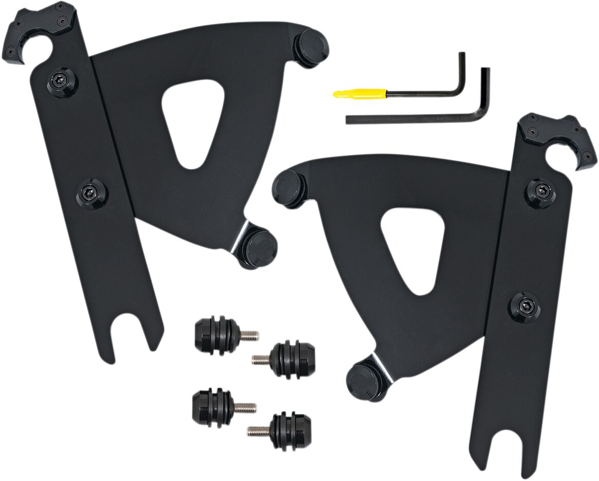 Memphis Shades Hd Road Warrior® Fairing Trigger-Lock® Mounting Hardware, Black - 86-17 Softail Windshield Hardware Kits Memphis Shades