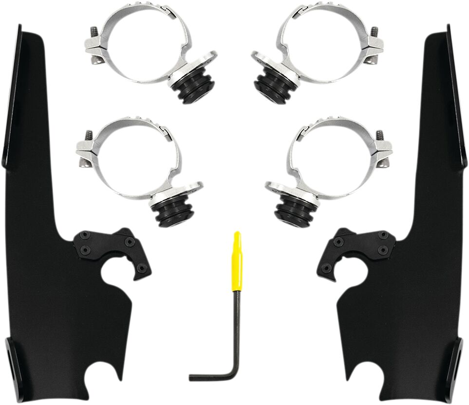 Memphis Shades Hd Memphis Fats / Slim Trigger-Lock® Mounting Hardware, Black - 16-22 Sportster Windshield Hardware Kits Memphis Shades