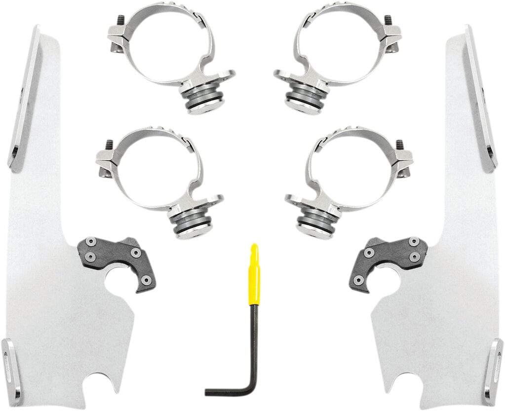 Memphis Shades Hd Memphis Fats / Slim Trigger-Lock® Mounting Hardware, Polished - 16-22 Sportster Windshield Hardware Kits Memphis Shades