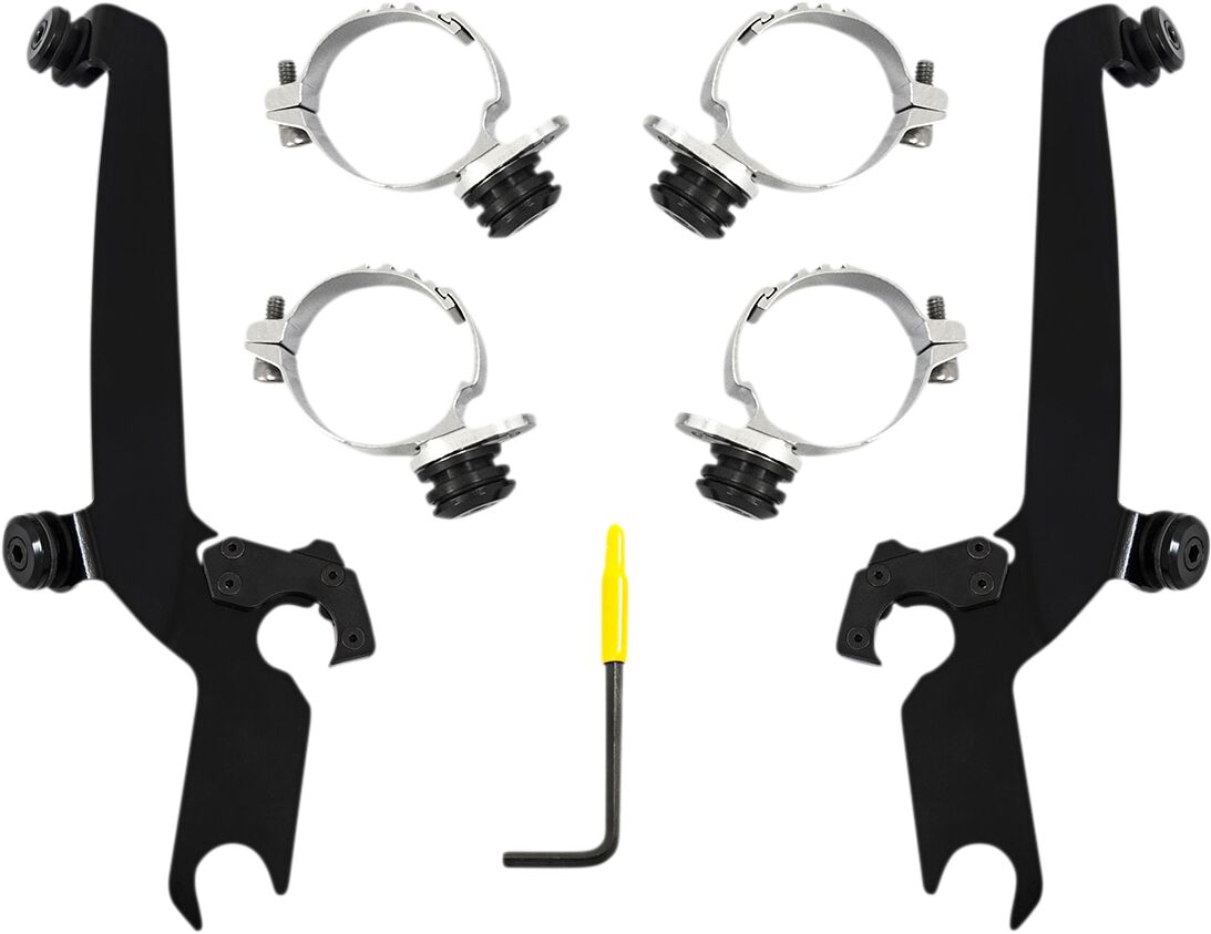 Memphis Shades Hd Sportshield Trigger-Lock™ Mounting Hardware, Black - 16-22 Sportster Windshield Hardware Kits Memphis Shades