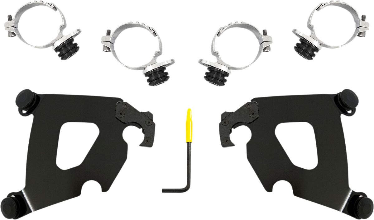 Memphis Shades Hd Mnt Kt Caf 16+ Xl12 X Blk Windshield Hardware Kits Memphis Shades