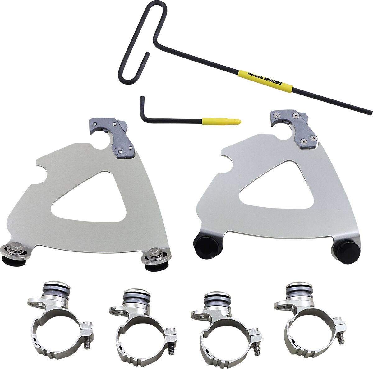 Memphis Shades Hd Memphis Fats / Slim Trigger-Lock® Mounting, Polished - 11-19 Sportster Windshield Hardware Kits Memphis Shades