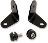 Turn Signal relocation Hardware covered forks w/o lighbar, Black - 88-10 Softail Turn Signals Accessories Memphis Shades Default Title
