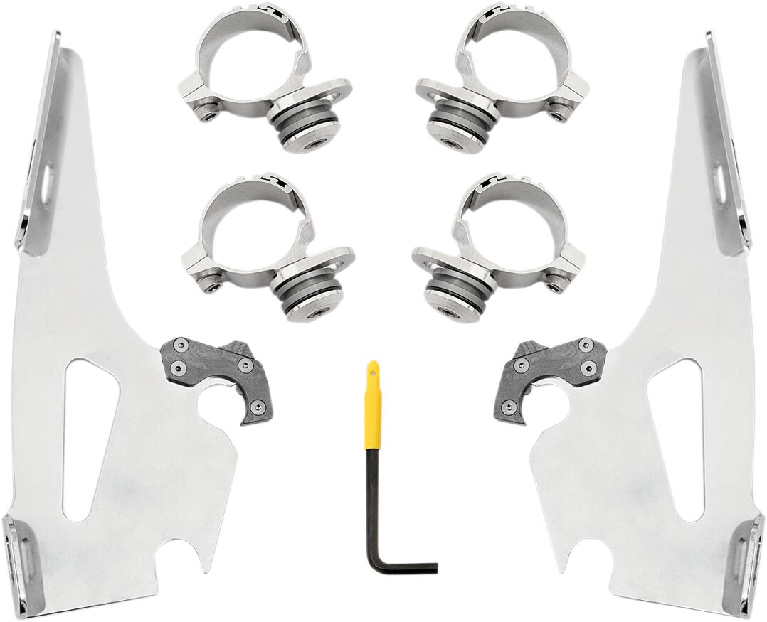 Memphis Shades Metric Mounting Kit Trigger Lock Memphis Fats/Slim Polished Windshield Hardware Kits Memphis Shades