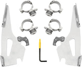 Memphis Shades Metric Mounting Kit Trigger Lock Memphis Fats/Slim Polished Windshield Hardware Kits Memphis Shades