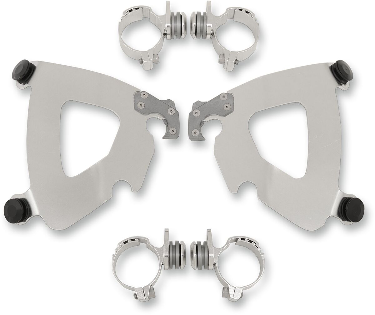 Memphis Shades Metric Mounting Kit Trigger Lock Gauntlet Fairing Polished Windshield Hardware Kits Memphis Shades