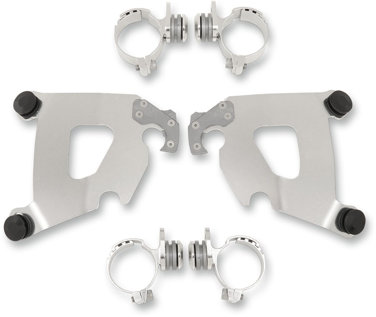Memphis Shades Metric Mounting Kit Trigger Lock Bullet Fairing Polished Windshield Hardware Kits Memphis Shades