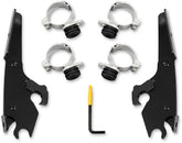 Memphis Shades Metric Mounting Kit Trigger Lock Batwing Fairing Black Windshield Hardware Kits Memphis Shades