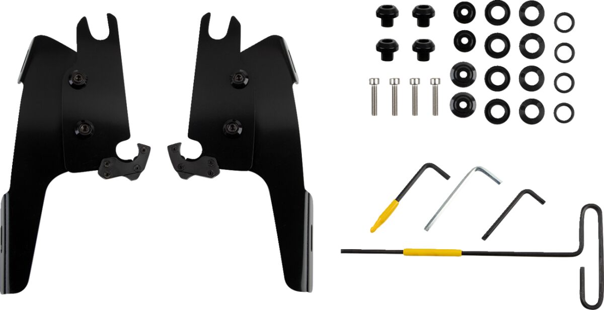 Memphis Shades Metric Mnt Bwfs Chf Bobber Blk Windshield Hardware Kits Memphis Shades