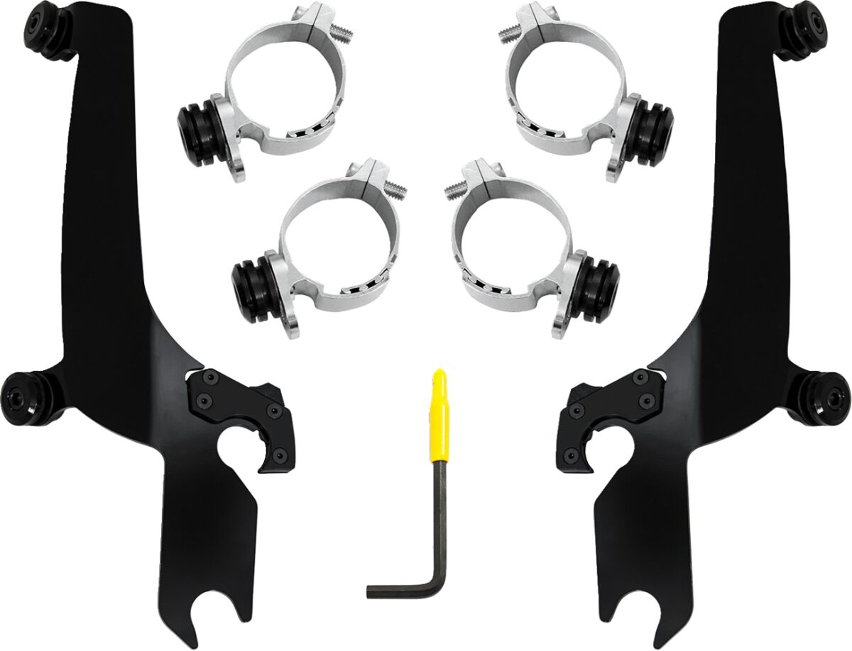 Memphis Shades Metric Mnt Kt Ss Chief Blk Windshield Hardware Kits Memphis Shades