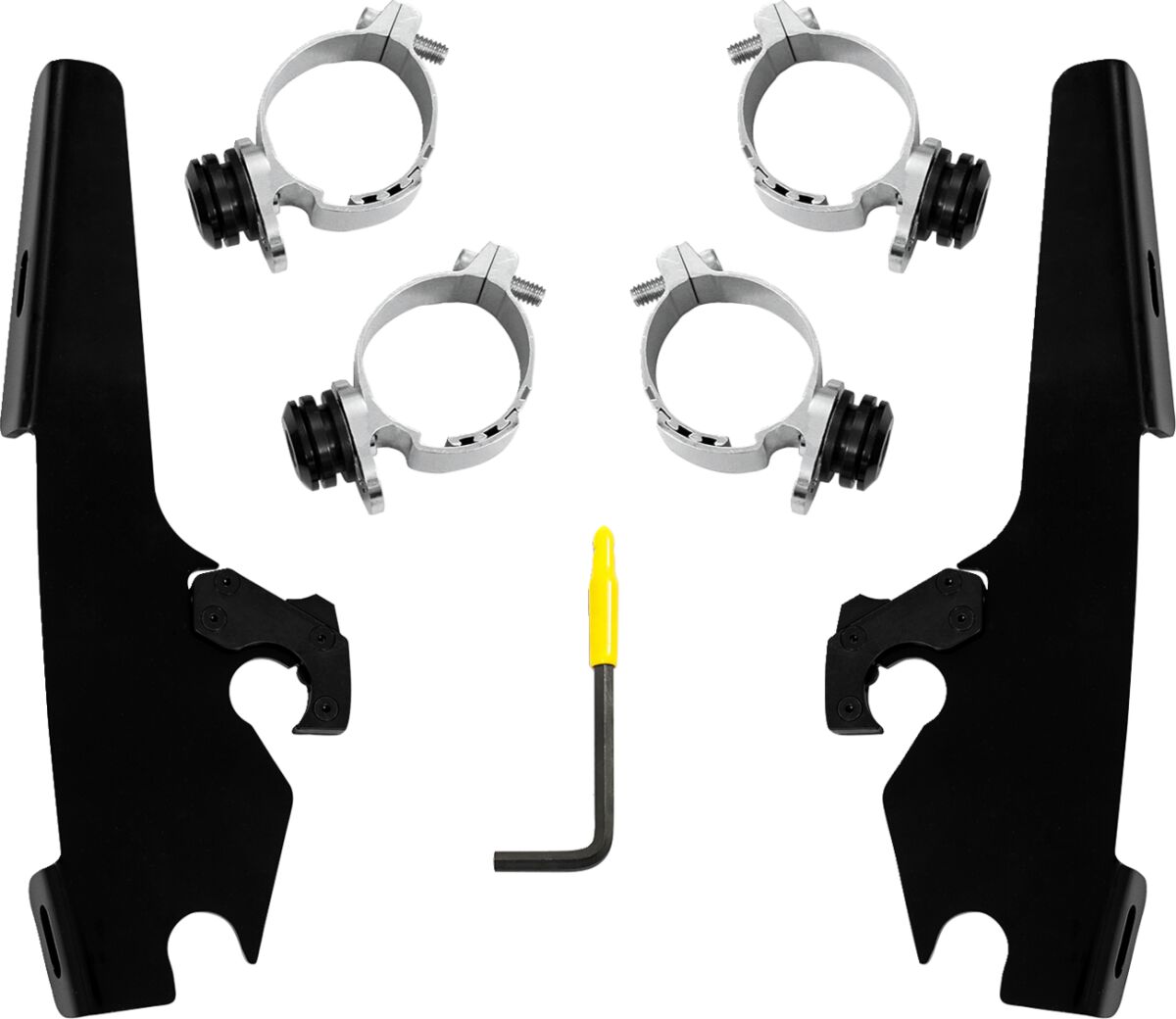 Memphis Shades Metric Mnt Kt F/S Chief Blk Windshield Hardware Kits Memphis Shades