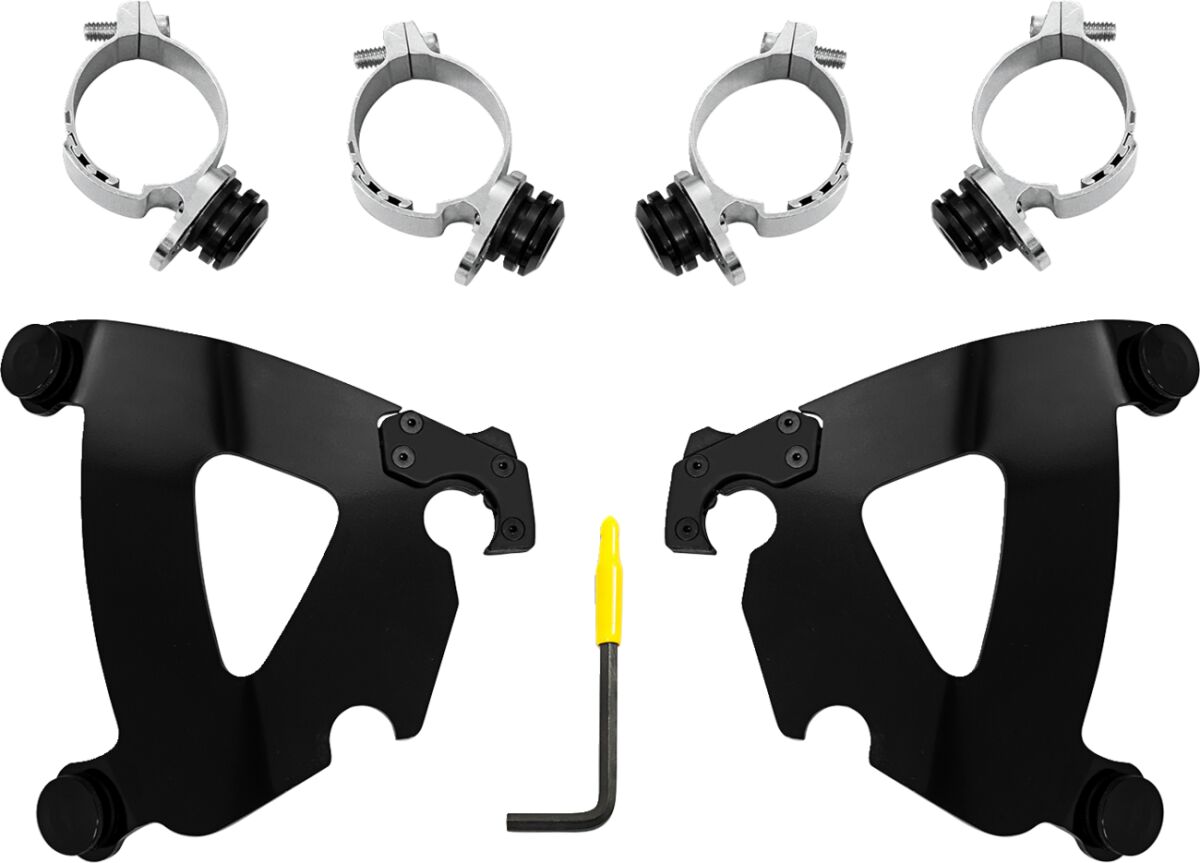 Memphis Shades Metric Mnt Kt Rd Warr Chief Blk Windshield Hardware Kits Memphis Shades