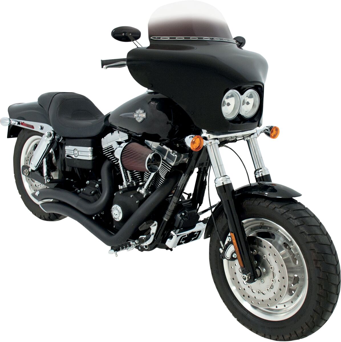 Memphis Shades Hd Batwing Fairing, Black Fairings Memphis Shades