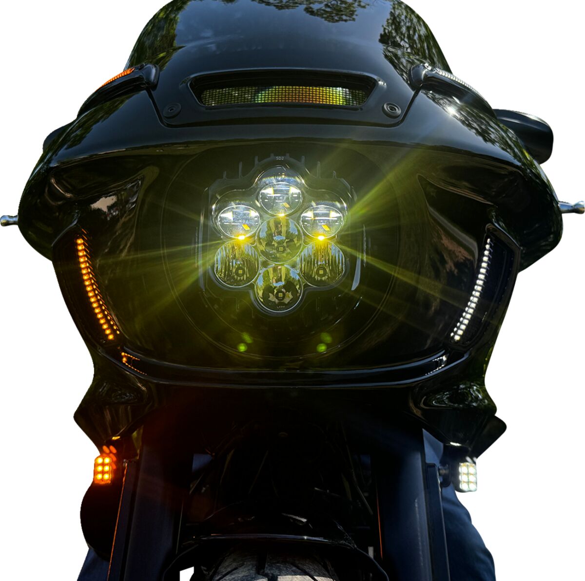 Fairing Vent Insert, Black Mesh - 22-24 Softail Low Rider ST Fairing Accessories Custom Dynamics