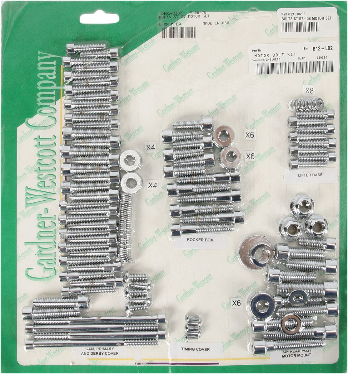 Gardner Westcott Motor Bolt Set Smooth Steel Custom Replacement Chrome Natural Hardware Kits Gardner Westcott