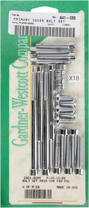 Gardner Westcott Primary Cover Kit/Derby Cover Kit Smooth Steel Custom Replacement Chrome Natural Primary Mount Kits Gardner Westcott