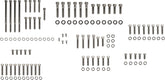 Drag Specialties Black Chrome Socket Head Motor Bolt Kit Knurled Hardware Kits Drag Specialties