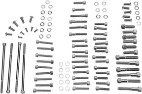 Drag Specialties Black Chrome Socket Head Motor Bolt Kit Smooth Hardware Kits Drag Specialties