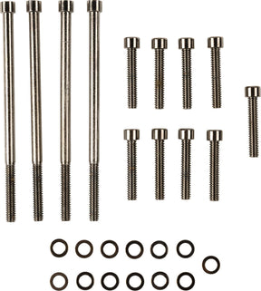Drag Specialties Black Chrome Socket Head Primary Cover Bolt Kit Smooth Hardware Kits Drag Specialties