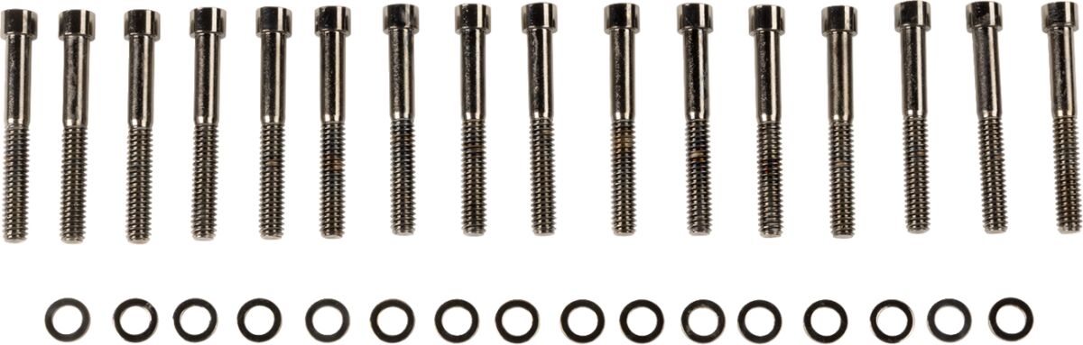 Drag Specialties Black Chrome Socket Head Primary Cover Bolt Kit Smooth Hardware Kits Drag Specialties