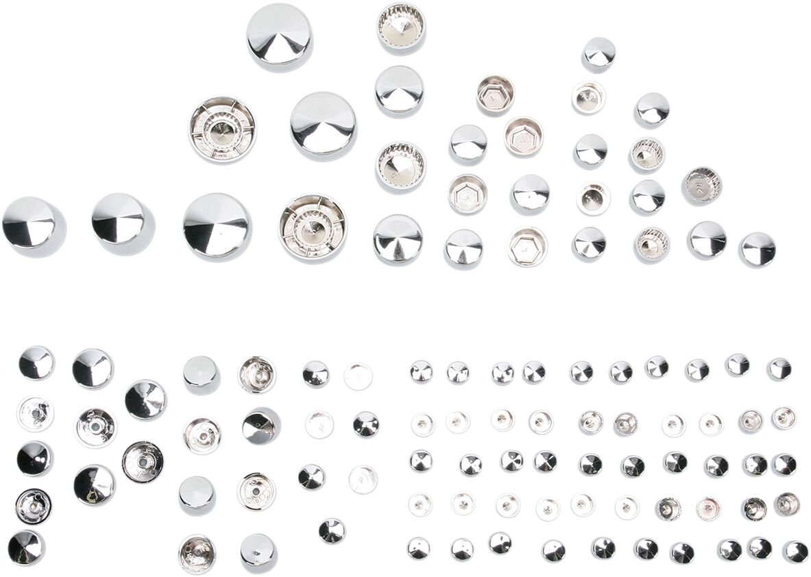 Drag Specialties Bolt Cover Kit Deluxe Chrome Hardware Kits Drag Specialties