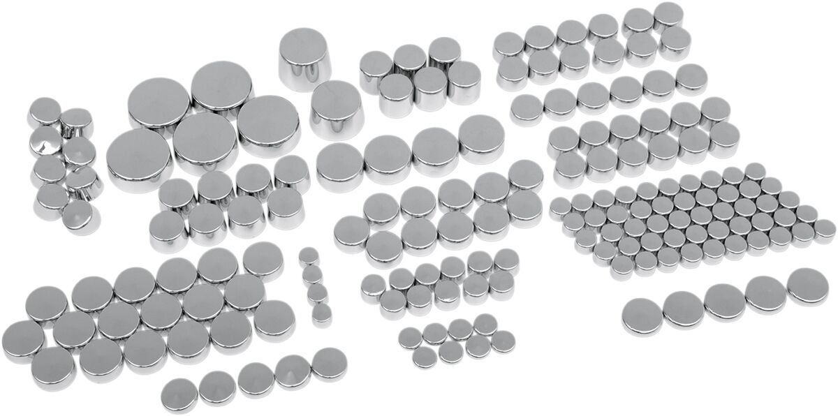 Drag Specialties Bolt Cover Kit Deluxe Chrome Hardware Kits Drag Specialties