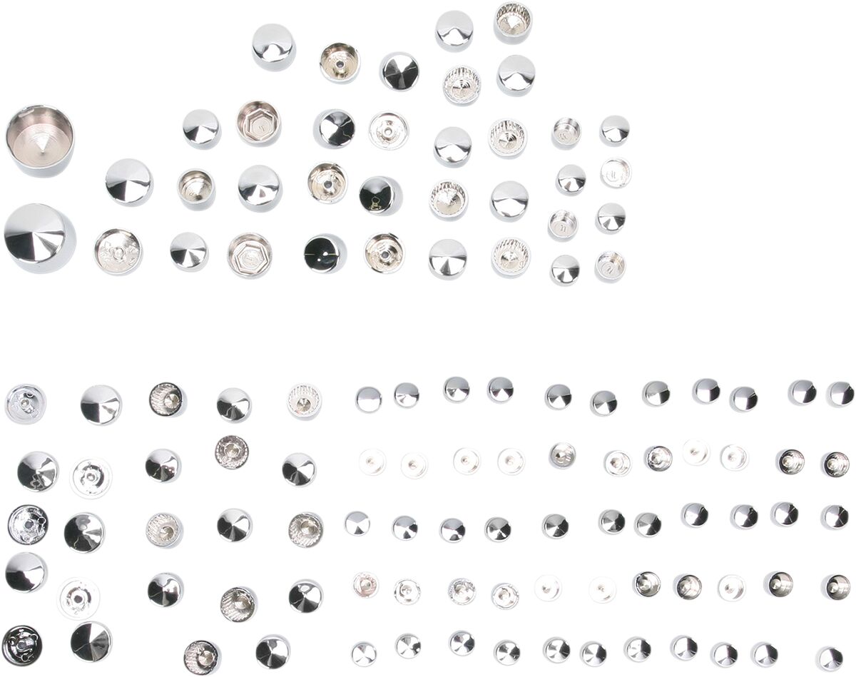 Drag Specialties Bolt Cover Kit Deluxe Chrome Hardware Kits Drag Specialties
