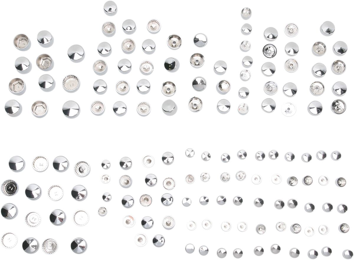 Drag Specialties Bolt Cover Kit Deluxe Chrome Hardware Kits Drag Specialties