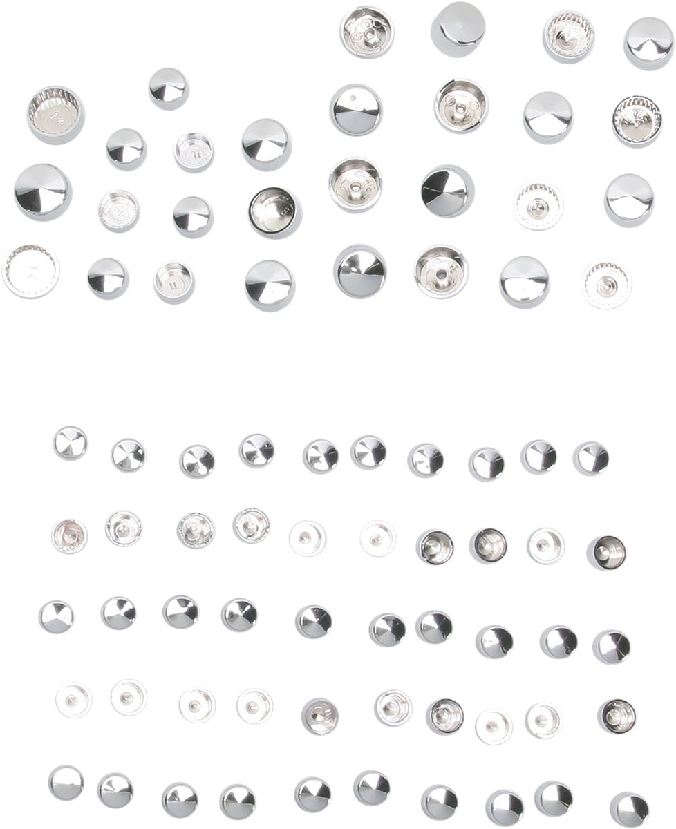Drag Specialties Bolt Cover Kit Deluxe Chrome Hardware Kits Drag Specialties