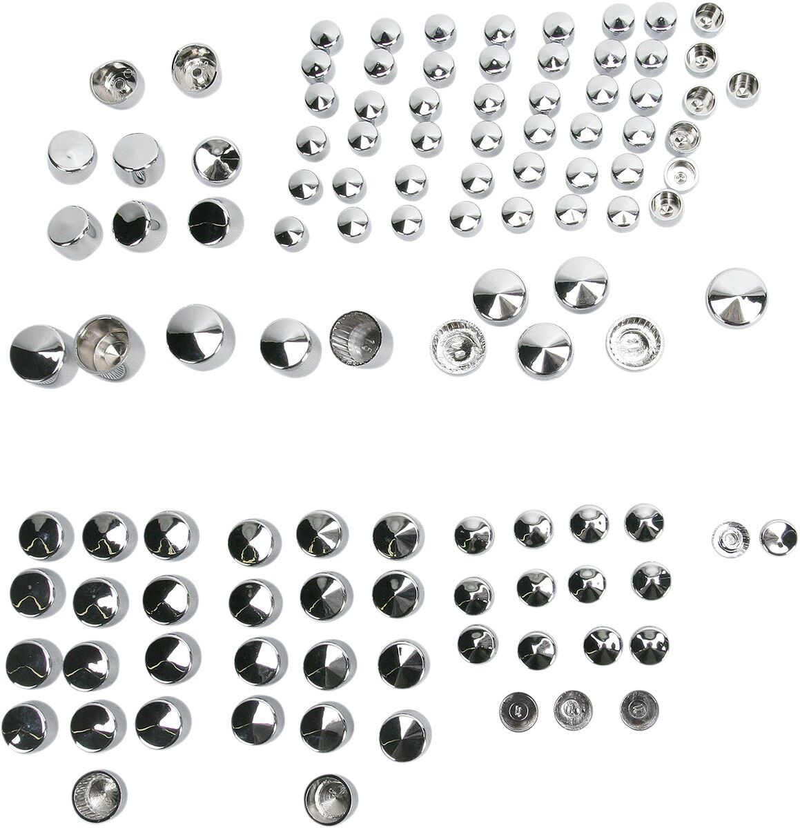 Drag Specialties Bolt Cover Kit Standard Chrome Hardware Kits Drag Specialties