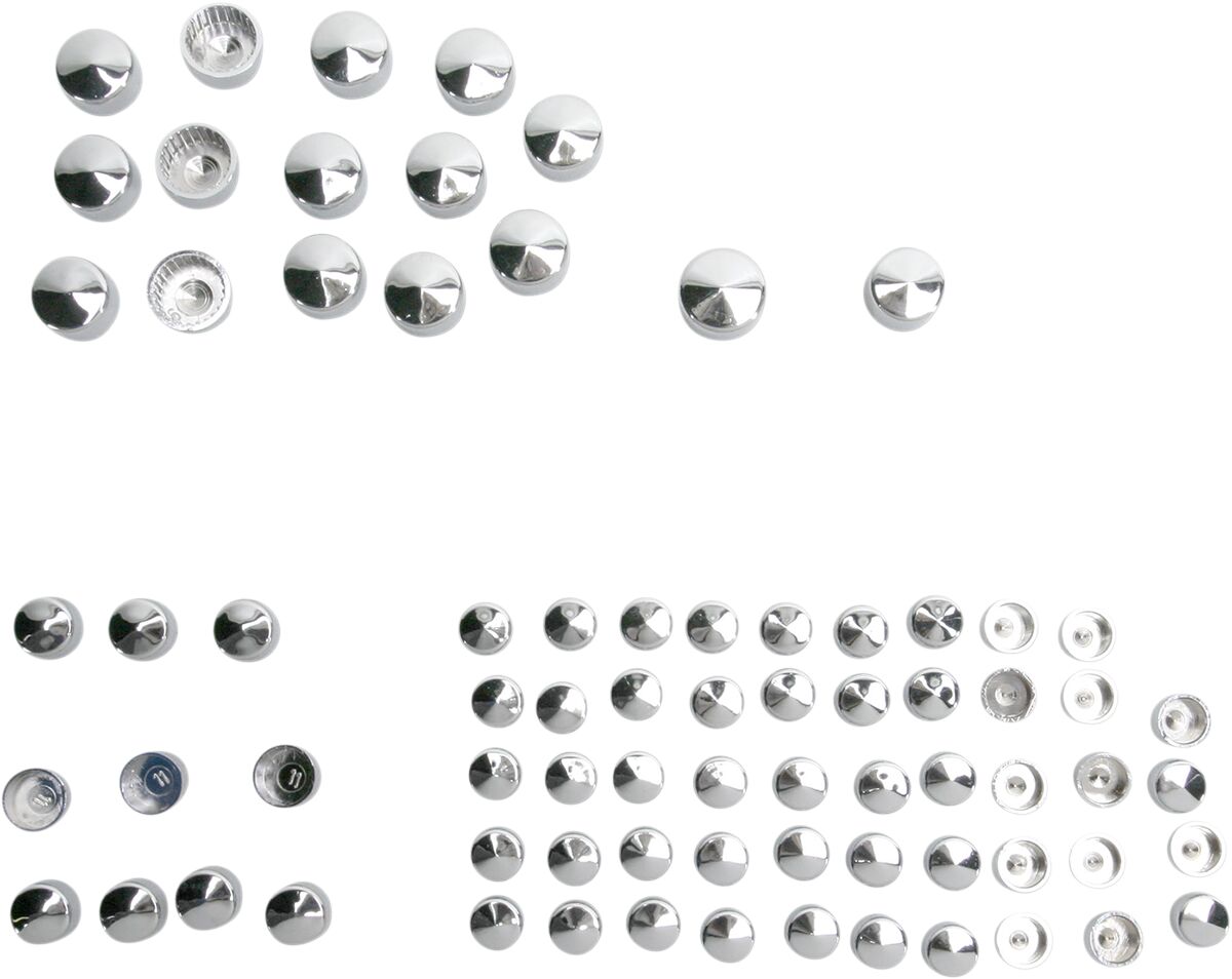 Drag Specialties Bolt Cover Kit Standard Chrome Hardware Kits Drag Specialties