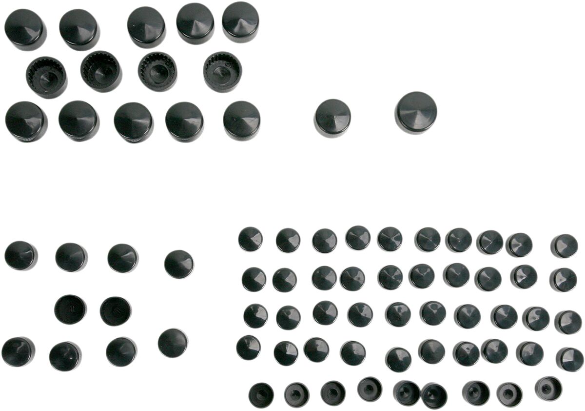 Drag Specialties Bolt Cover Kit Standard Black Hardware Kits Drag Specialties